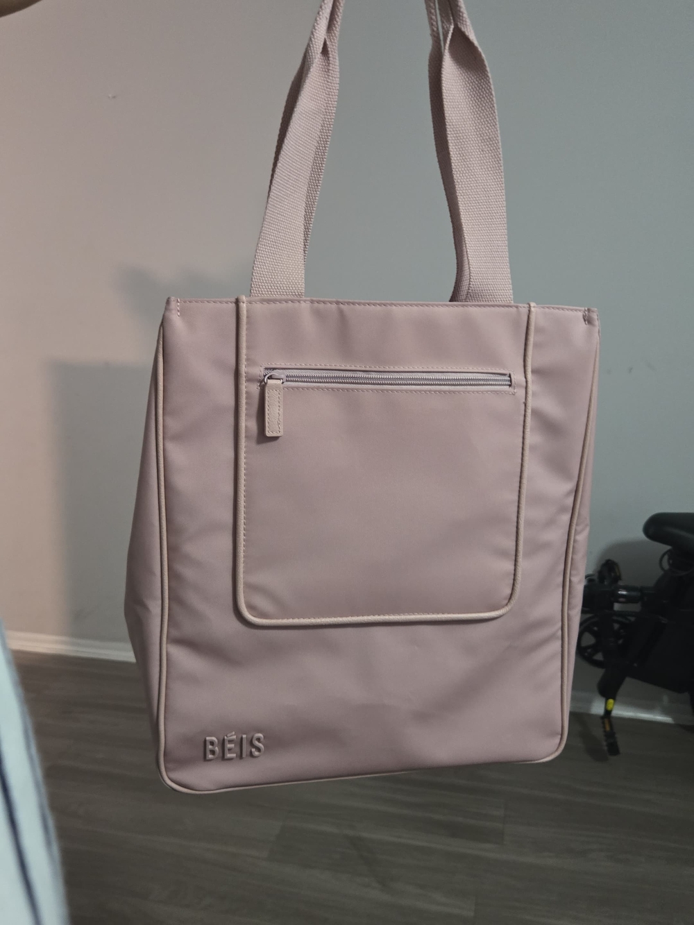 BEIS Blush Tote with Front Zip Pocket